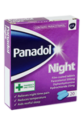 Buy online Panadol Night Pain Tablets 20